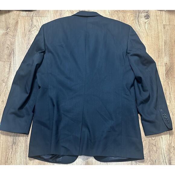 Jos A Bank Men’s 100% Wool Blazer Black 43L Jacket Pockets Lined # 504 - Picture 3 of 4